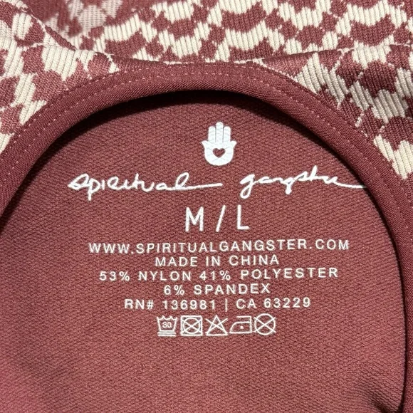 SPIRITUAL GANGSTER ATHENA JACQUARD SEAMLESS CROP TANK & LEGGINGS 2pc Set - Picture 13 of 15